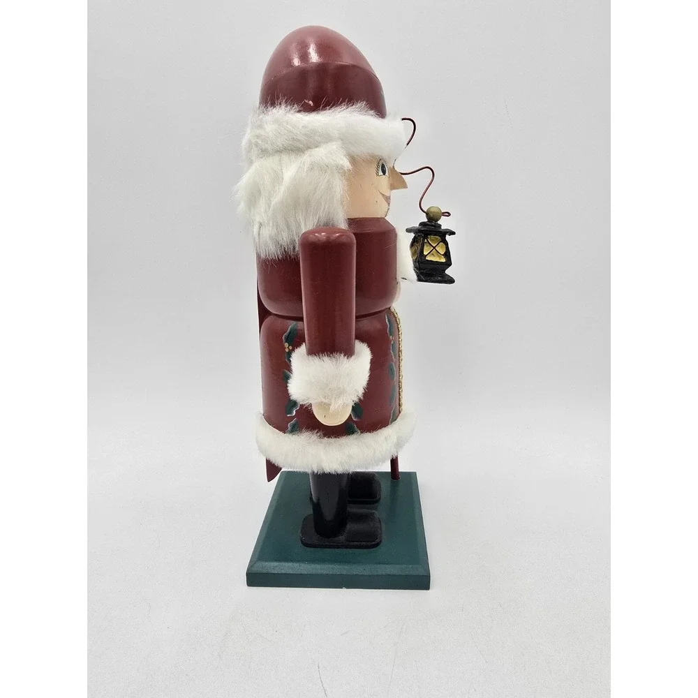 Santa With‎ Lantern Nutcracker Bombay Company Vintage Wooden Painted